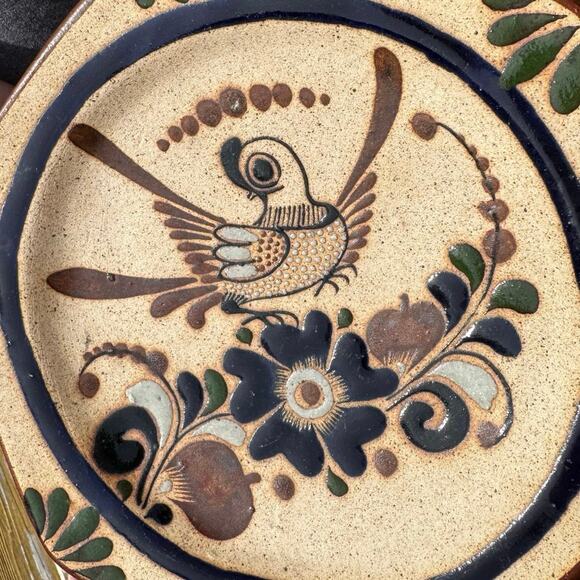 Tonala Mexican Folk Art Hand-painted Ceramic Pottery Glazed Wall Hanging Decor - Picture 6 of 7